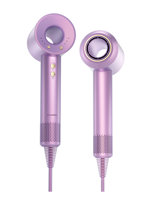 Purple negative ion hair dryer